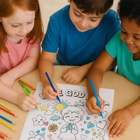 Ten Commandments Coloring Book Pages Kids PDF