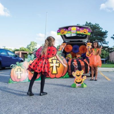 Religious Halloween toss game