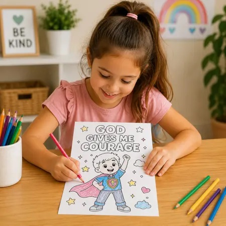 Courage Bold Easy Coloring Pages PDF