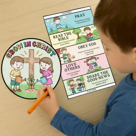 Easy Grown in Jesus Sunday School Craft PDF