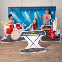 Church Kids Praise and worship band cardboard props