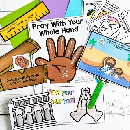 Printable Life of Jesus Christ Bible study lessons and crafts kids, Jesus Visits the Temple as a Boy Jesus is Baptized, The Lord's Prayer, Sermon on the Mount, Jesus and the Widow's Offering