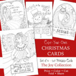 Christian Christmas Cards for Kids, DIY Religious Christmas Cards kids