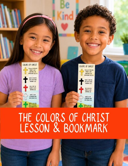 Jesus Salvation Colors bookmark lesson kids PDF