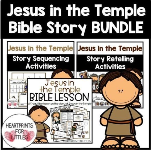 Printable Jesus in the Temple Bible story leeson