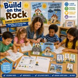 Wise Foolish Builder Jesus Bible study kids PDF