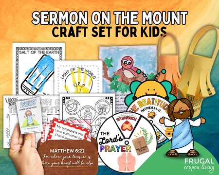 Sermon on the Mount Bible study crafts kids PDF