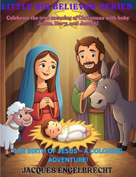 Digital Birth of Jesus Christ coloring book kids