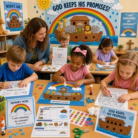 Bible Lesson Craft Noahs Ark kids PDF