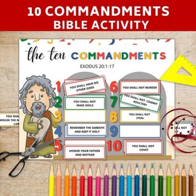 10 Commandments Craft, Moses Craft Teaching Ideas