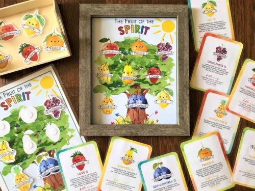 Printable Holy Spirit Fruit Game set