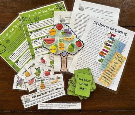 Fruit of Holy Spirit Christian Learning set kids PDF
