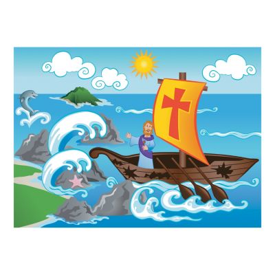 New testament Christian boat sticker scene setter crafts
