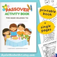 Printable Pass Over Jewish Activity book