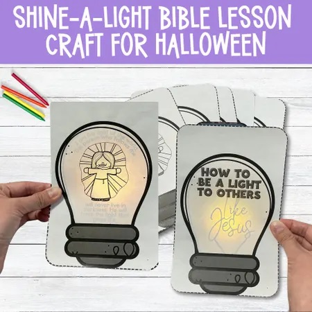 Printable Halloween Shine Like Jesus Craft