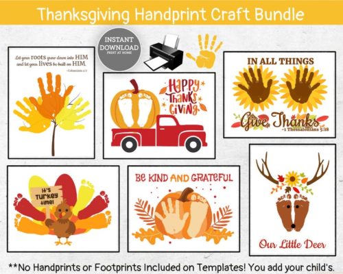 Thanksgiving hand print craft ideas kids