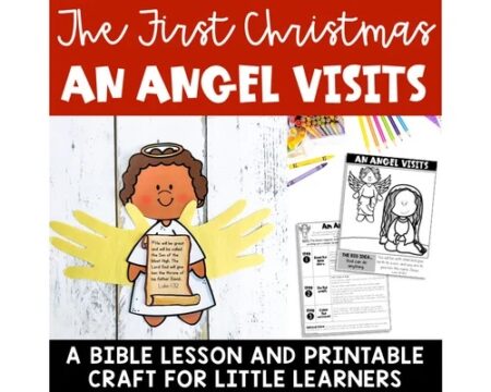 Angel Visits Mary Christmas Bible lesson and crafts