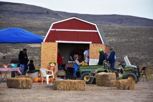 Fall Festival Barn and hay rack ride tractor