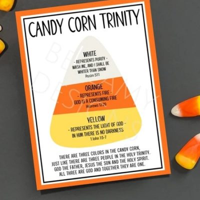 Christian Candy Corn Trinity gift tags DIY