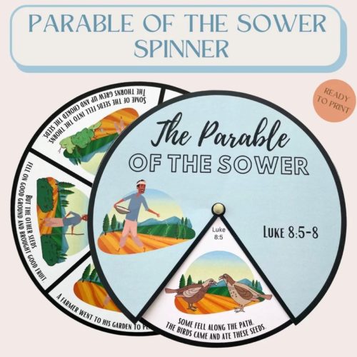 Fall Parable of Sower Bible story wheel craft