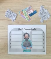 Ten Commandments printable worksheet kids