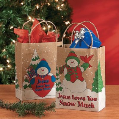 Christian Snowmen gift bags