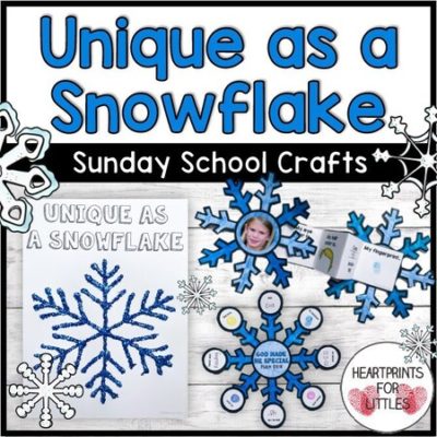 Unique as a Snowflake Sunday school winter crafts