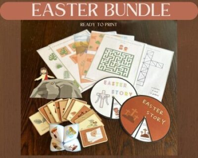 Printable Christian Easter story crafts kids Empty tomb games