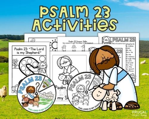 Printable Psalm 23 Jesus Shepherd activities kids