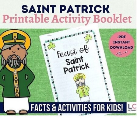 Feast of Saint Patrick Catholic Printable Activity set kids