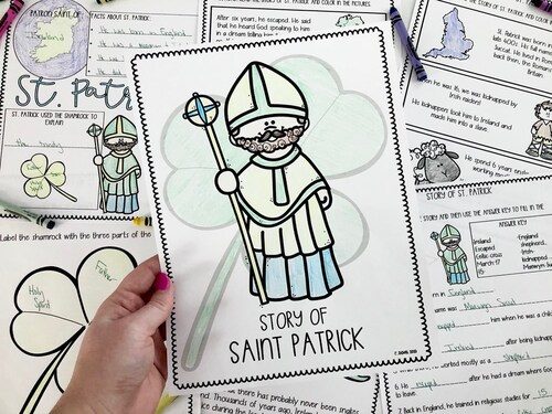 Printable Saint Patrick Story activities kids