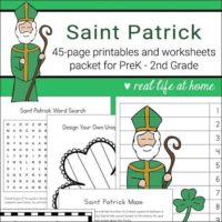 Printable Saint Patrick activity worksheets kids