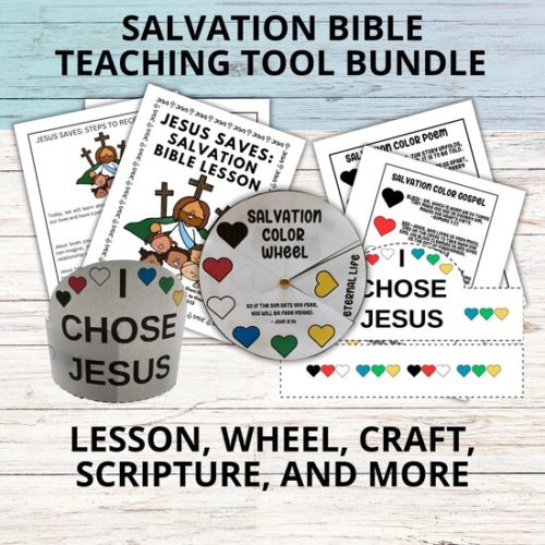 Printable Jesus Salvation Bible activity lesson set