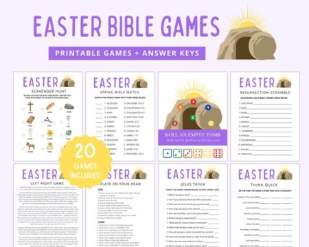 Printable Easter Bible Game assortment