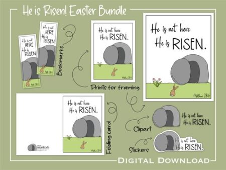 Printable Jesus Christ is Risen Bookmarks cards kids