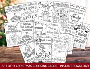 Christian Christmas Cards for Kids, DIY Religious Christmas Cards kids