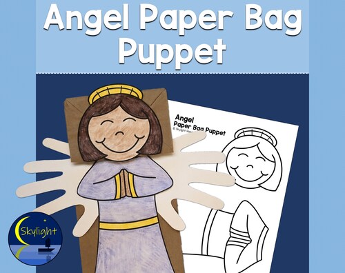 Digital-Christmas-Angel-Paper-bag-puppet-crafts