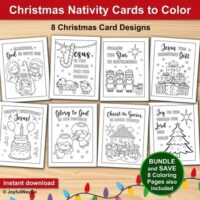 Christian Christmas Cards for Kids, DIY Religious Christmas Cards kids