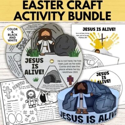 Printable-He-Jesus-Lives-crafts-activity-placemat-games-kids